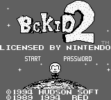 B.C. Kid 2 (Europe) Title Screen